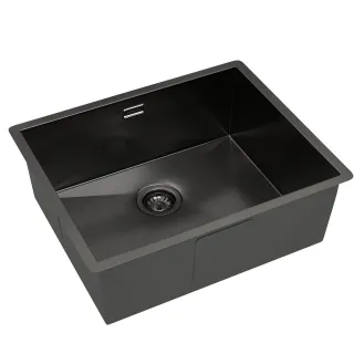 Мойка кухонная Reflexion Como 54-BL RX2054BL оружейная сталь